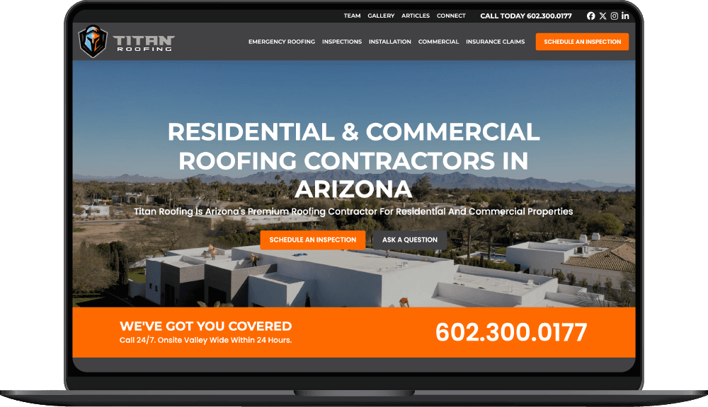 Titan Roofing website