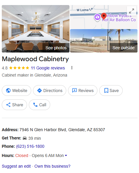 Rank you business in Arizona on Google Maps